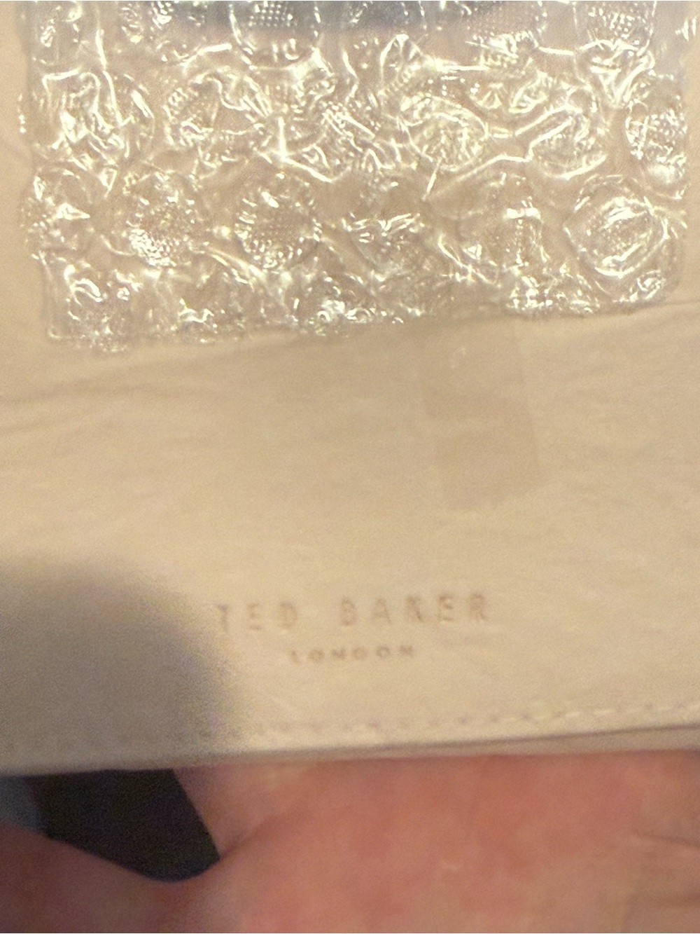 Ted Baker Pale Pink Leather Wallet with Gold Logo